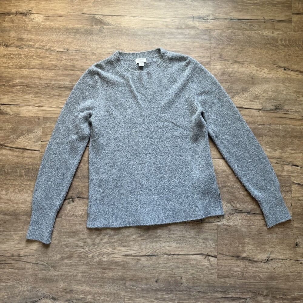 J Crew Womens Sweater Extra Soft Small Gray Luxury Basic Layering Pullover
